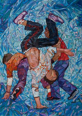 [Большой формат] Совков Сергей &laquo;Осколки брейка&raquo;, 80x120 см, 2005 г. Холст, масло. Один из 