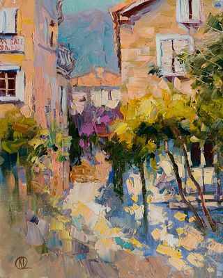 Комарова Елена Константиновна. "Красивая Будва", 2013, 50x40 см, холст, масло. Родилась в г. 