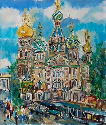 Тараканова Ксения “Храм Спаса на Крови”. 2014 г.	89x59	холст, масло. Тараканова Ксения родилась 