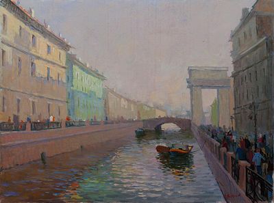 Андреев Василий. "Канал Грибоедова" 2012 г., 60x80 см, 	холст, масло. Лауреат Золотой медали 