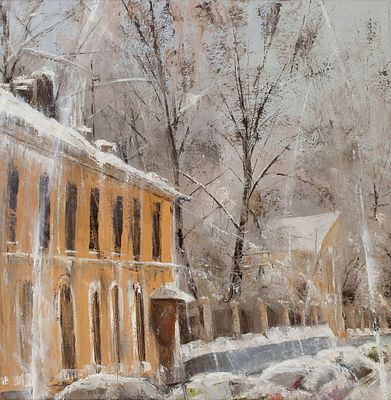 Меркулов Валентин (1957-2022), Лауреат Серебряной Медали МФКД, "У дома Ахматовой в Питере" 