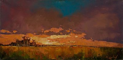 Крайнева Анастасия &laquo;Осень&raquo; 45х90 см 2008 г. Холст, масло. Родилась в 1972 г. в г. Кемерово. В 