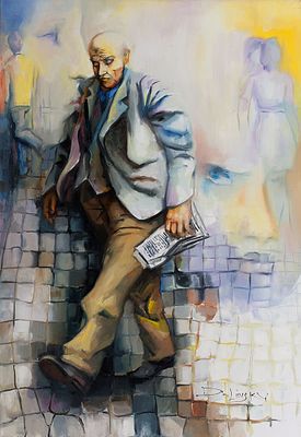 [Большой формат] Долинский Вадим, &laquo;Ренато Гуттузо&raquo;, 100x70 см, 2013 г. Холст, масло. Вадим 