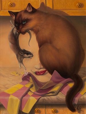 Восканян Артуш "Киса (8)", 2009 г., 60х80 см, холст, масло. Художник родился в 1966 году в 