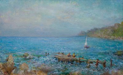 Кононов И. &laquo;Вечерний клев&raquo; 33x58 см 2008 г. Холст, масло