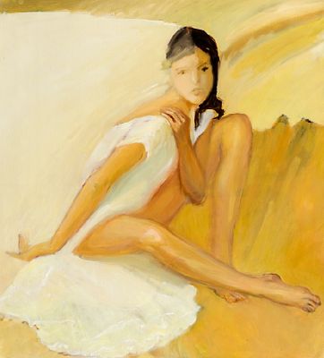 Заремба Лидия, "Светлое утро", 85х75 см, холст, масло, 2011 г. Работа в холсте. Родилась 10 