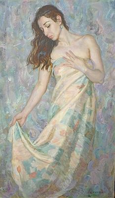 Ляпкало Виктор, Елена, 100х60, х.м. Лауреат Золотой Медали ICHF, Член Петербургского союза 