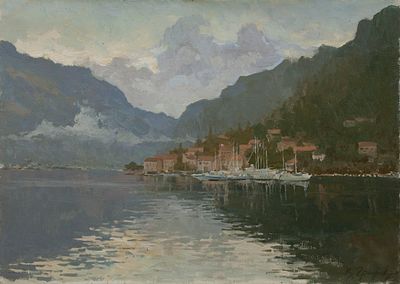 Графов Виталий "Город Прчань"2009 г. 50х70 см, холст, масло. Виталий Юрьевич Графов 
Родился в 