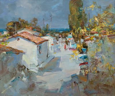 Гудзикевич Антон "Старая Феодосия (Карантин)" 2009 г. 50х60 см, холст, масло. Антон Игоревич 