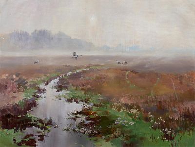 Дердей Татьяна "Осеннее утро" 2013 г. 65х85 см, холст, масло. Татьяна Викторовна Дердей 