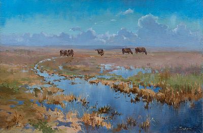 Дердей Татьяна "Терновские пастбища" 40х60 см, холст, масло. Татьяна Викторовна Дердей 