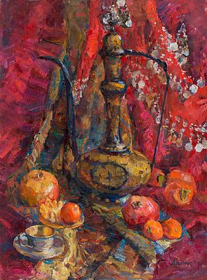 Диденко Татьяна "Восточный натюрморт" 2013 г. 80х60 см, холст, масло. Татьяна Ивановна Диденко 