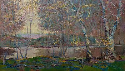 [Большой формат] Дулин Егор "Солнечный день" 2011 г. 70х120 см, холст, масло. . Егор 