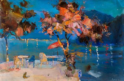 Дулин Егор "Ночь в Столиве" 2015 г. 60х90 см, холст, масло. Егор Владимирович Дулин - художник 