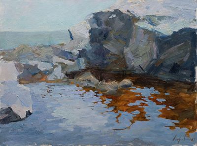 Егоров Евгений "Бухточка" 2007 г. 46х60 см, холст, масло. Евгений Сергеевич Егоров - художник 