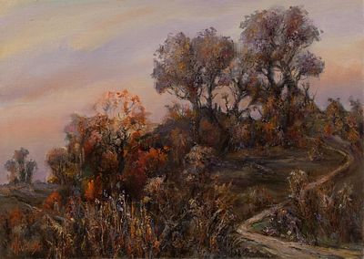 Живогляд Василий "Осенний вечер" 2009 г. 50х70 см, холст, масло. Василий Иванович Живогляд - 