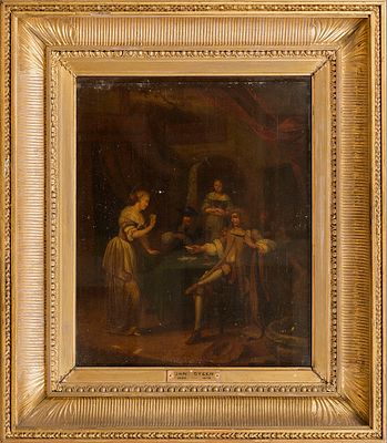 Steen, Jan. Стен, Ян (последователь) &laquo;Игроки в карты&raquo;, 47x38, масло на панели. Оформлена в 