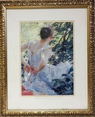 Anders Zorn (1860-1920).
Оформленная копия-репродукция картины Андерса Цорна с элементами 