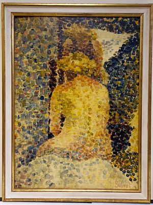 (Экспертное заключение) Обнаженная в стиле неоимпрессионизма Жоржа Сера. Подписано &laquo;Seurat&raquo; 