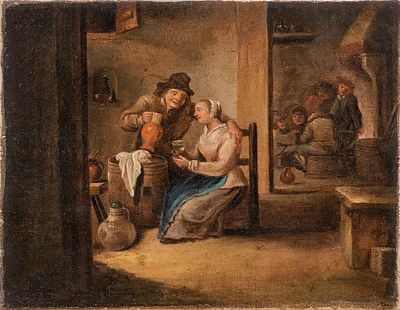 Teniers, David und Brouwer, Adriaan. Тенирс, Давид и Браувер, Адриан (последователь) &laquo;Сцена в 