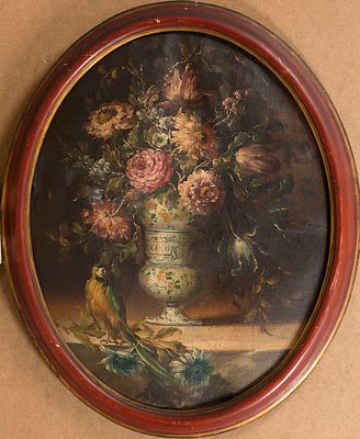 Неизвестный художник. Натюрморт с попугаем. Начало XIX века, 89х70см . Холст, масло.
Картина 