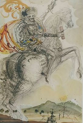 Дали Сальвадор, "Дон Кихот", (позднее). Литография лимитированного тиража (500), факсимильная 