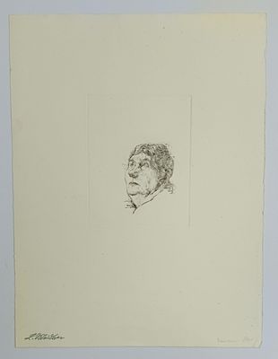 Ludwig Meidner "Портрет Розы Майднер" Офорт. 1925/1964. Подпись. Провенанс: Частная коллекция 