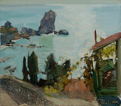 Шипилин Игорь, Почетный член Российской академии художеств, "Гурзуф. Полдень" 70х80 см, 2006 г. 