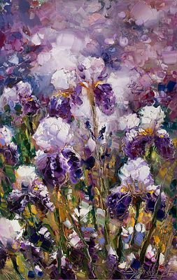 [Большй формат] Фиголь Андрей, Заслуженный художник Европы, Лауреат Золотой Медали МФКД, Ирисы 