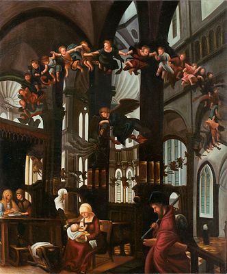 [Большой формат] Altdorfer, Albrecht, Geburt Mari&auml;. Альтдорфер, Альбрехт	
Рождение Марии. 
. Высо 