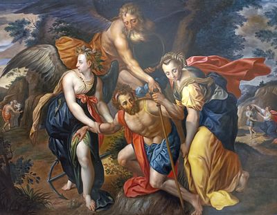 [Большой формат] Якоб де Баккер. Аллегория трех возрастов человека, вторая половина 16 века. 