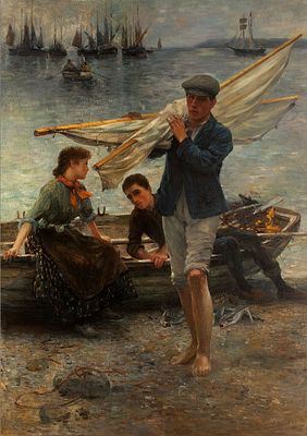 [Большой формат] Tuke, Henry Scott. Return from Fishing
Тук, Генри Скотт. Возвращение с рыбалки 