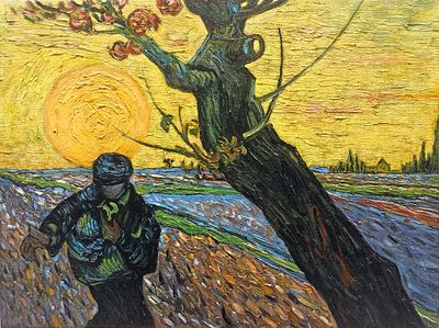 Копия музейного уровня. Винсент Ван Гог. Сеятель, 1888г. 
Размер оригинала 32х40см. 
Размер 