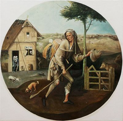 Копия музейного уровня. Bosch, Hieronymous. The Wayfarer. Босх, Иероним. Путник (Странник). 
