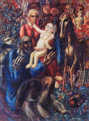 [Большой формат] Филонов, Павел Николаевич. Крестьянская семья (Святое семейство). 