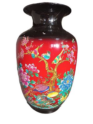 Китайская цветочная ваза Цзиндэчжэнь. 
Клеймо на донышке.
20 в.
Высота 23 см.