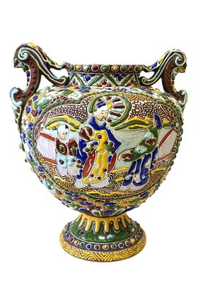 Антикварная ваза в технике Имари периода правления Мейдзи (1868-1912). Удивительная ваза 