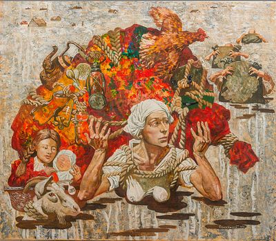 [Большой формат] Стрежбецкая Т. &laquo;Большая вода&raquo;, 129x150 см, 2013 г. Холст, масло. Родилась в г. 