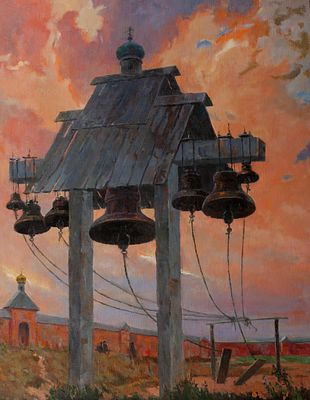 Омельченко Анатолий Леонидович &laquo;Стихло&raquo; 90х70 см, 2007 г. Холст, масло. Заслуженный учитель РФ 