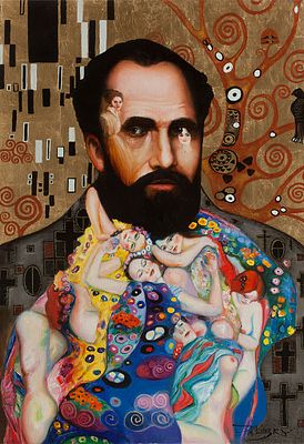 [Большой формат] Долинский Вадим, &laquo;Климт Густав&raquo;, 100x70 см, 2013 г. Холст, масло. Картина с 