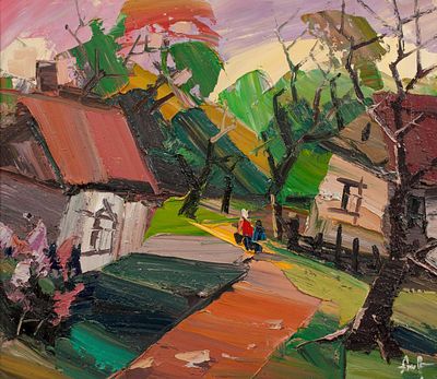 Агеев Иван Иванович "Весна. Первая зелень" 50х60 см, 2006 г. Холст, масло. Иван Иванович Агеев 