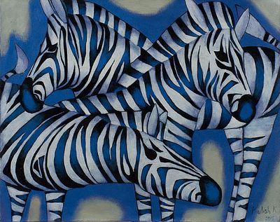 Кулиш Екатерина &laquo;Зебры&raquo; 40x50 см, 2015 г. Холст, масло. Родилась в 1991 г. в Днепропетровске. 