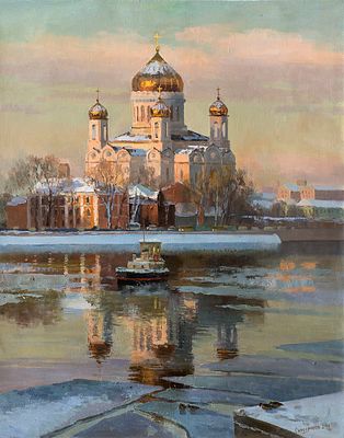 Самодранов Дмитрий "Вид на храм Христа Спасителя" 
2011 г., 60х76 см, холст, масло.
. Дмитрий 