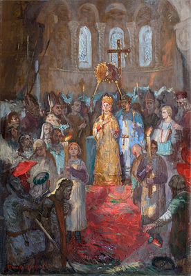Томилов Илья "Анна Ярославна-королева Франции", 2010 г., 75х55 см, холст, масло. Лауреат 