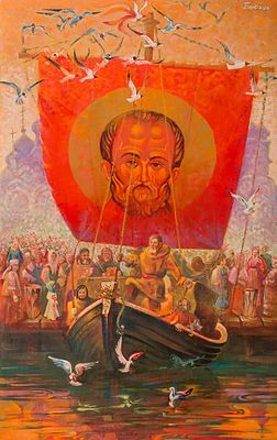 [Большой формат] Птюхин Василий (1948-2021), Лауреат Золотой Медали МФКД, "Устюжане", 2015 г. 