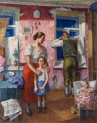 [Большой формат] Петров-Водкин, Кузьма Сергеевич, Тревога, 1919г.
Высокохудожественная копия 