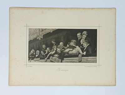 ТОП-ЛОТ! И.Е. Репин "В театре". Гравюра из коллекционного собрания "Рисунки русских художников. 