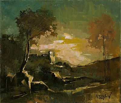 Крайнева Анастасия &laquo;Руины&raquo; 50х60 см, 2008 г. Холст, масло. Родилась в 1972 г. в г. Кемерово. В 