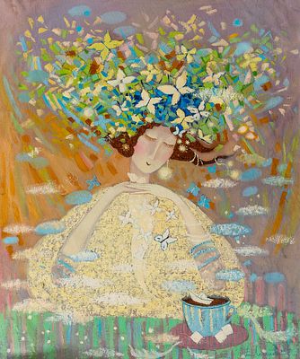 Лемешева Екатерина &laquo;Выше облаков&raquo; 90x75 см, 2015 г. Холст, масло. Родилась 17декабря 1985г. в 