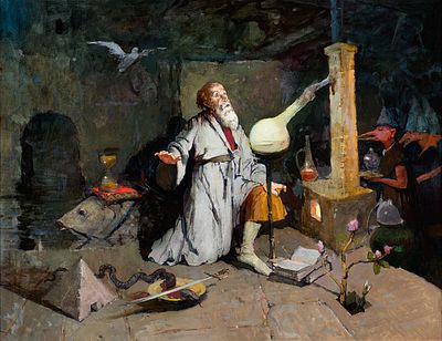 Андреев Василий. "На перекрестке пространства и времени" , 2015 г. 70х90см. Холст, масло. Рама. В 